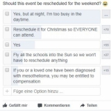 Umfrage (Facebook) Sonnenfinsternis