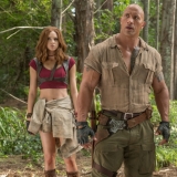 Sichtlich verwirrt im Dschungel: Karen Gillan, Dwayne Johnson und Kevin Hart