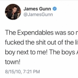 Einer von James Gunns Tweets.