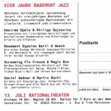 Postkarte Vier-Jahre-Basement-Jazz Rueckseite