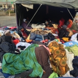 Die Flüchtlinge am Sendlinger-Tor-Platz.