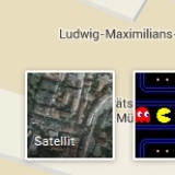 Das Symbol von Pac-Man bei Google Maps