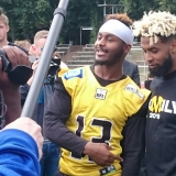 Wiedertreffen alter Kumpels: Superstar Odell Beckham Jr. (rechts) und Cowboys-Spieler Maurice Sutton