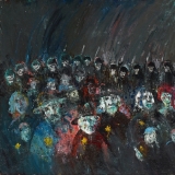 Adolf Frankl „Deportation am 29. September 1944“, Öl auf Leinwand, 67x79,5 cm, um 1959