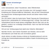 Der Post von Kerem Schamberger auf Facebook